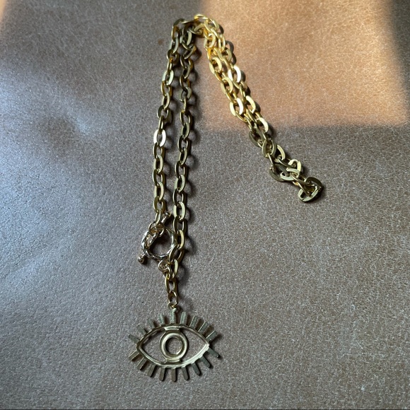 🧿 Evil eye toggle clasp necklace - Picture 4 of 6